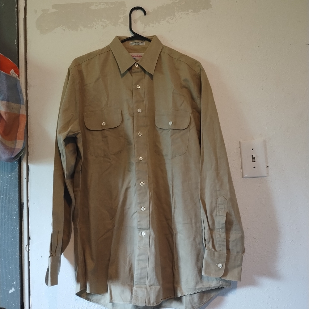 Custom Tailored beige shirt